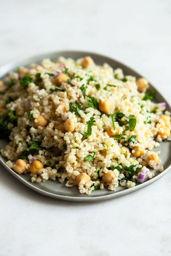 Lemony Bulgur Chickpea Salad Recipe