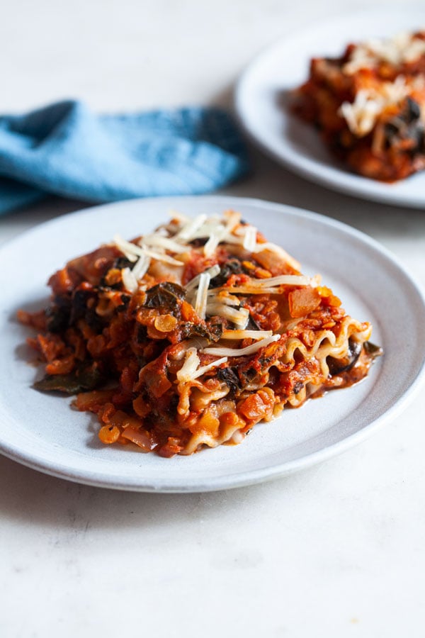 Wholesome Vegan Lentil, Mushroom & Kale Lasagna