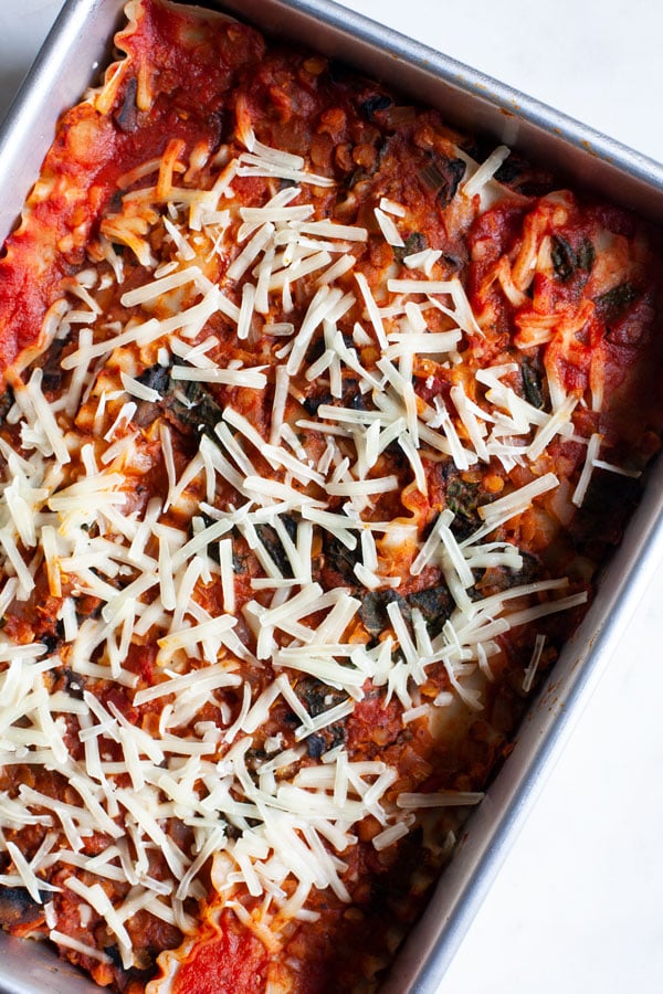 Wholesome Vegan Lentil, Mushroom & Kale Lasagna | The Full Helping