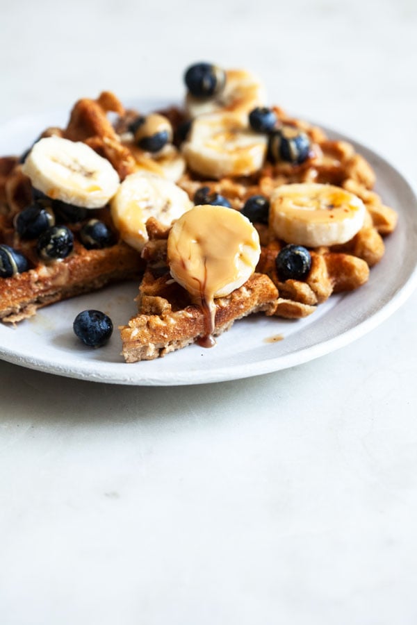 Vegan Peanut Butter Waffles | The Full Helping