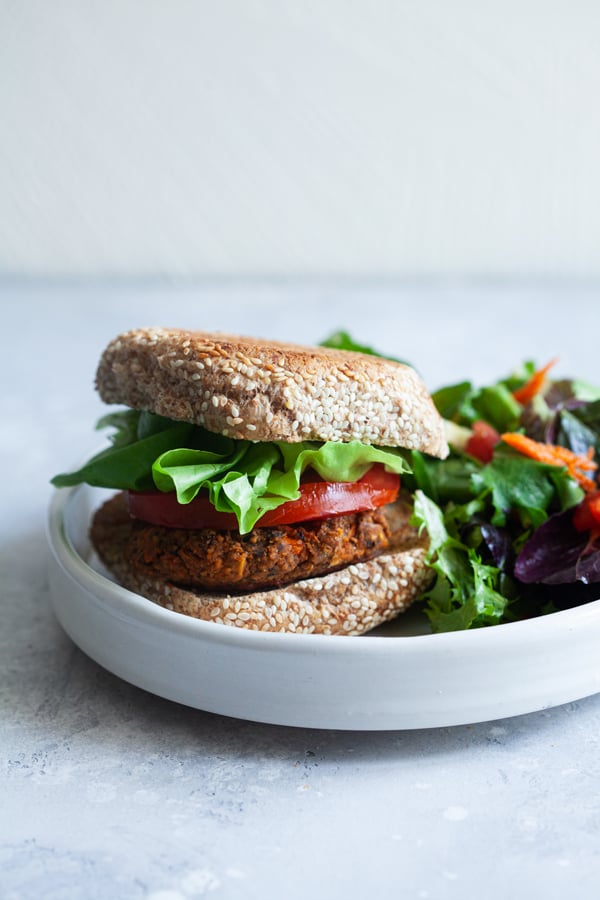 Unfussy Sweet Potato Black Bean Burgers