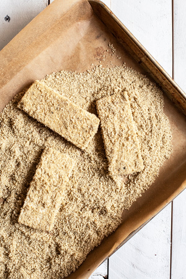 Pumpkin Seed Crusted Tofu Fingers | The Full Helping