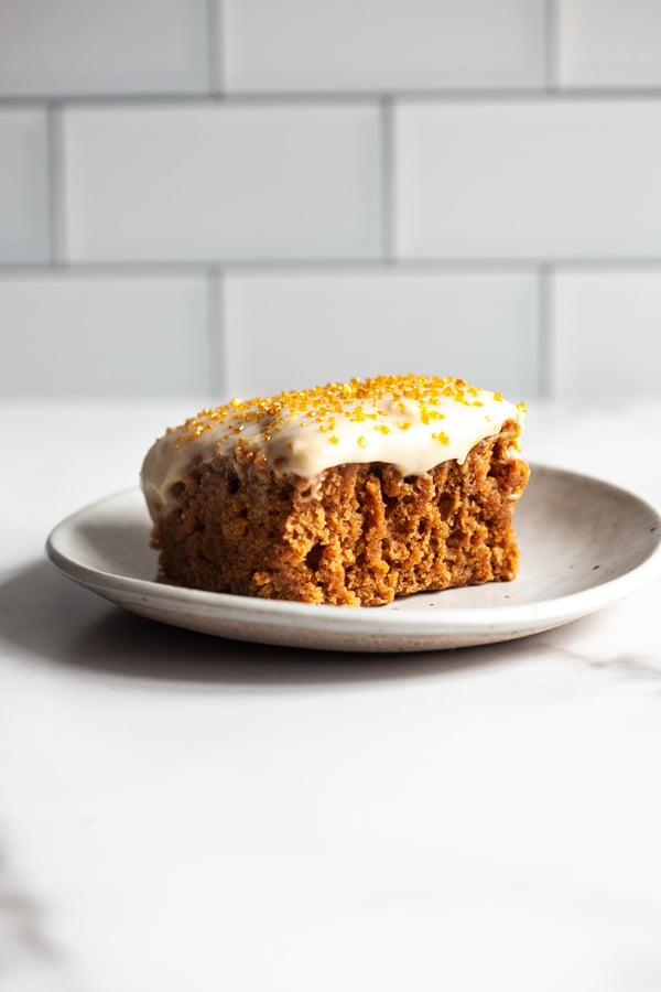 Cinnamon Spice Sheet Cake with Cream Cheese Frosting | The Full Helping