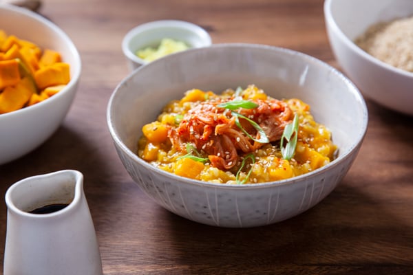 Savory Squash & Kimchi Breakfast Porridge