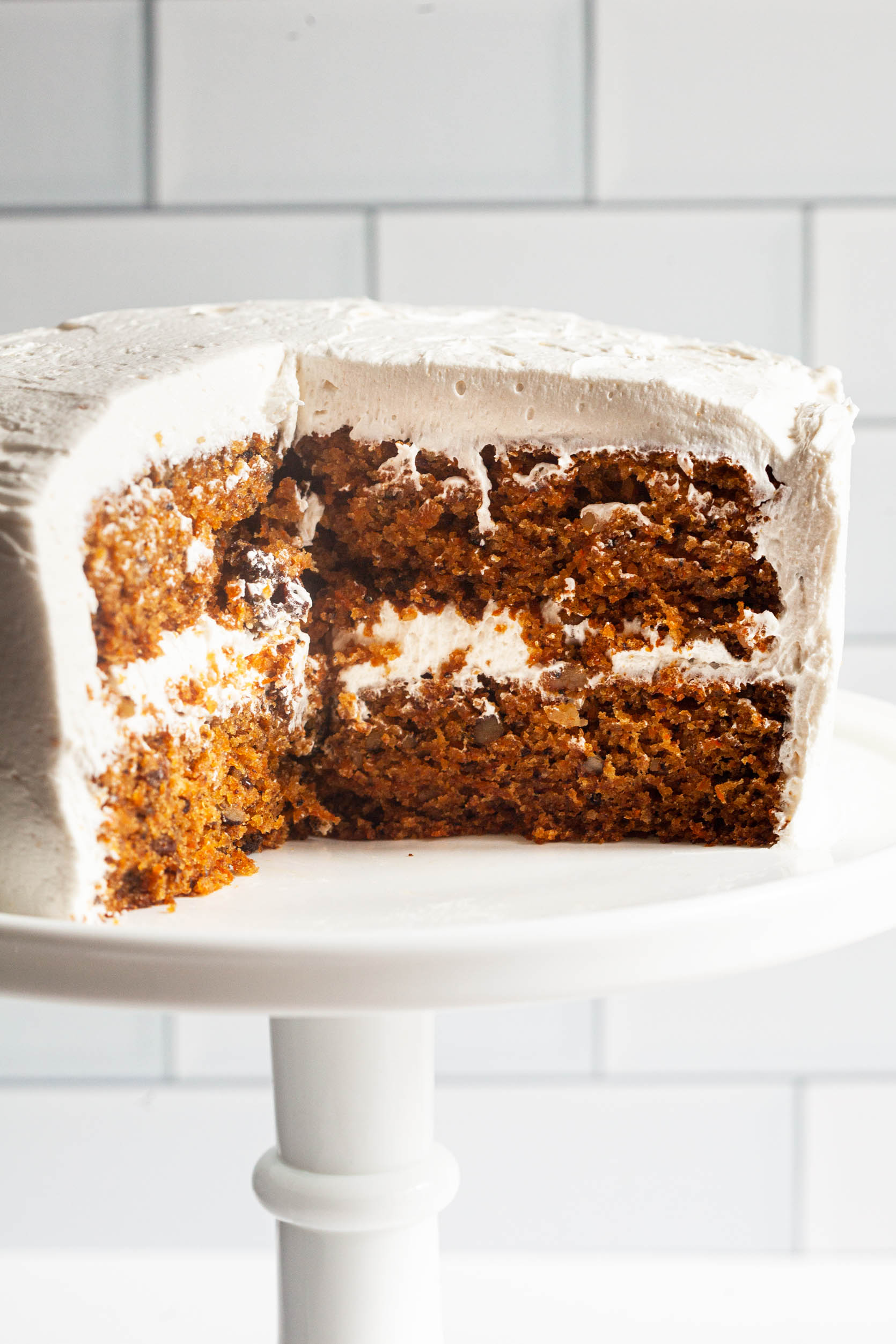 Favorite Vegan Carrot Cake with Cream Cheese Frosting | The Full Helping