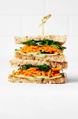 Miso Tahini Vegetable Sandwich