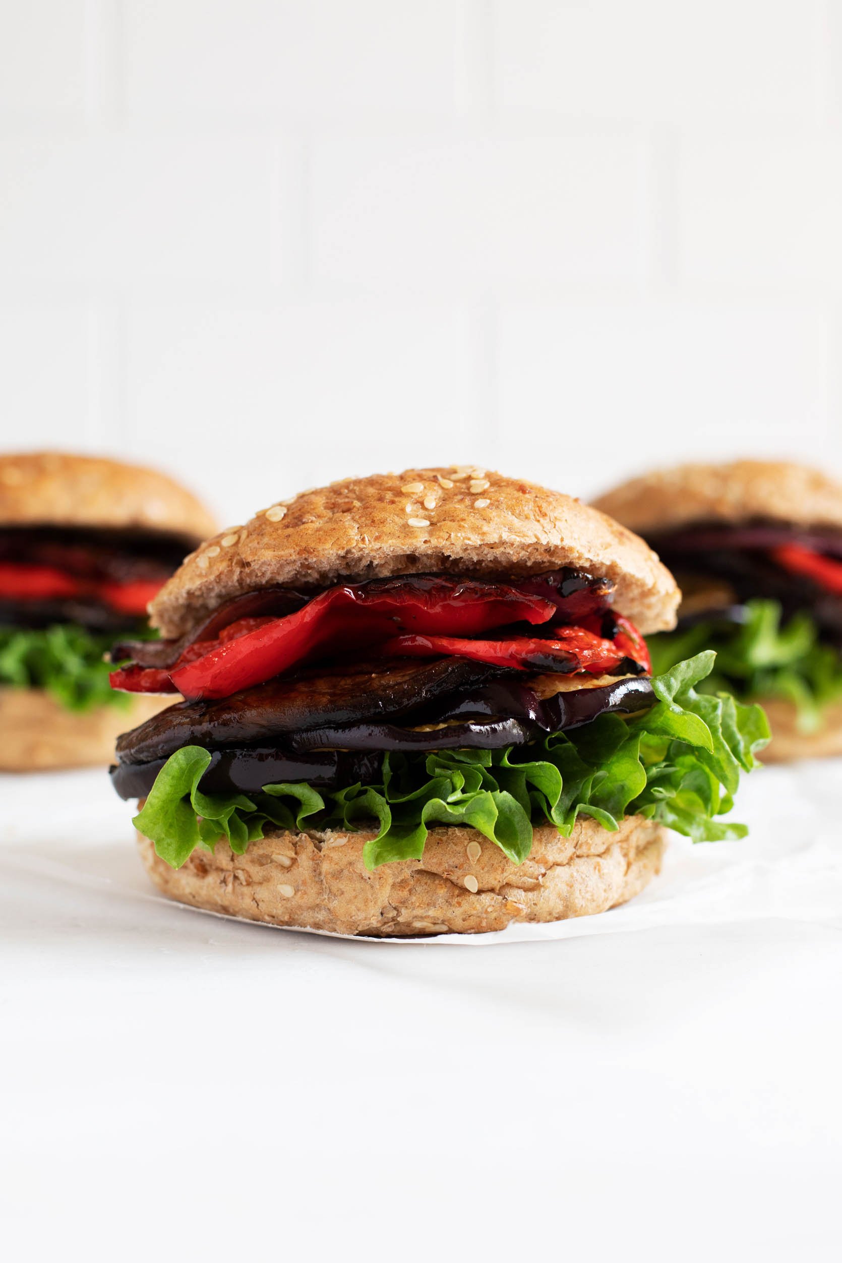 Balsamic Grilled Vegetable Burgers | The Full Helping
