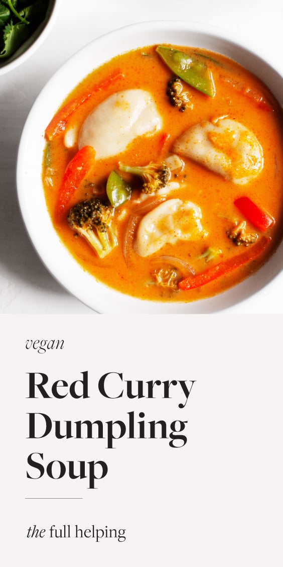 Red Curry Dumpling Soup with Kimchi