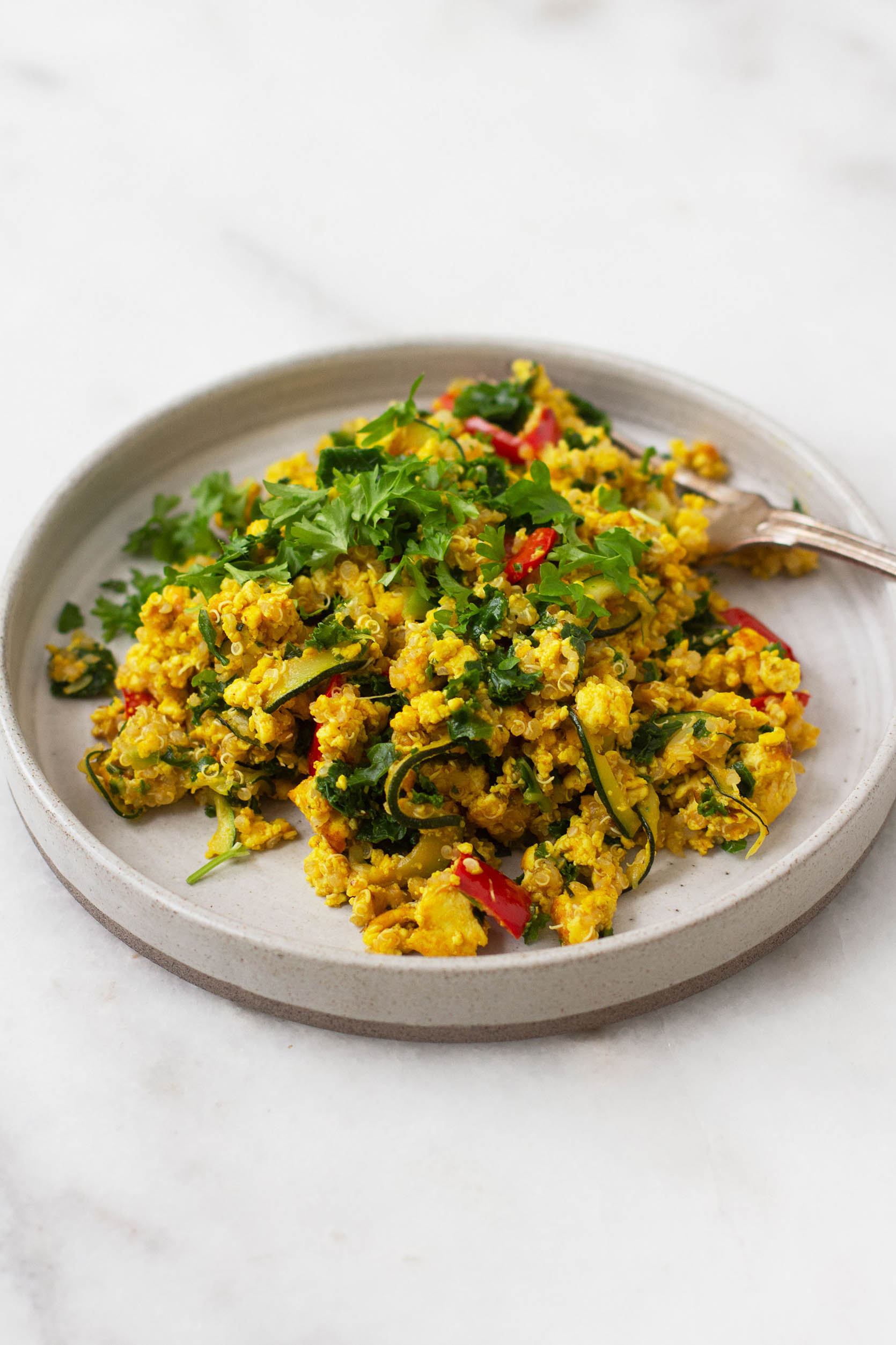 Tofu Quinoa Veggie Scramble The Full Helping