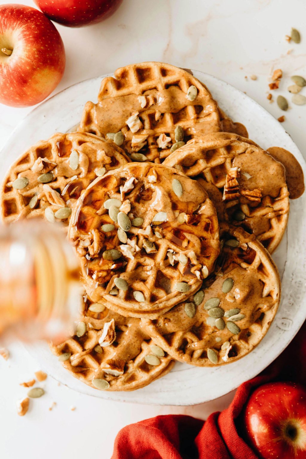 Vegan Apple Waffles|The Complete Offering to
