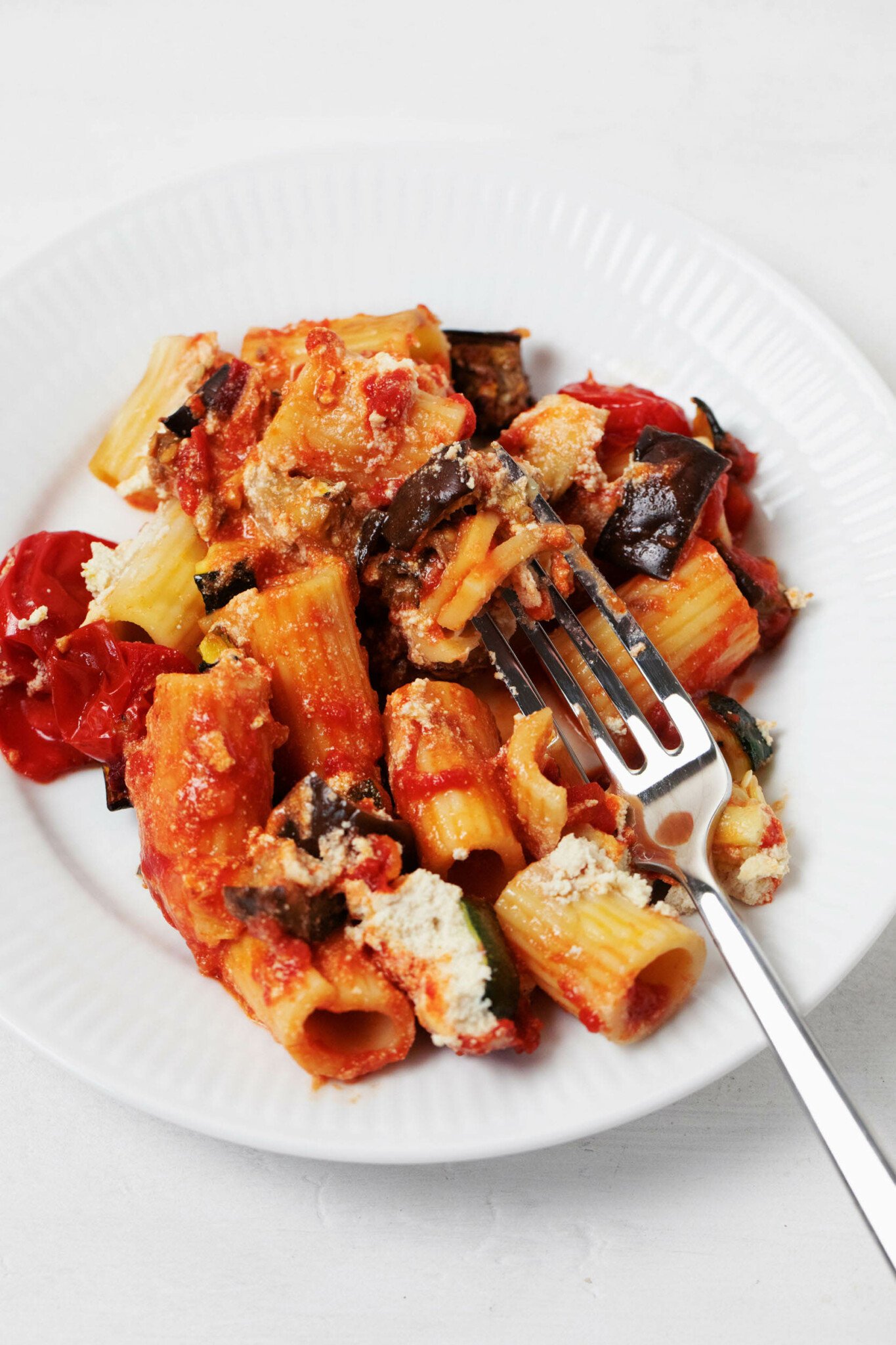 Vegan Pasta Bake with Ricotta | The Full Helping