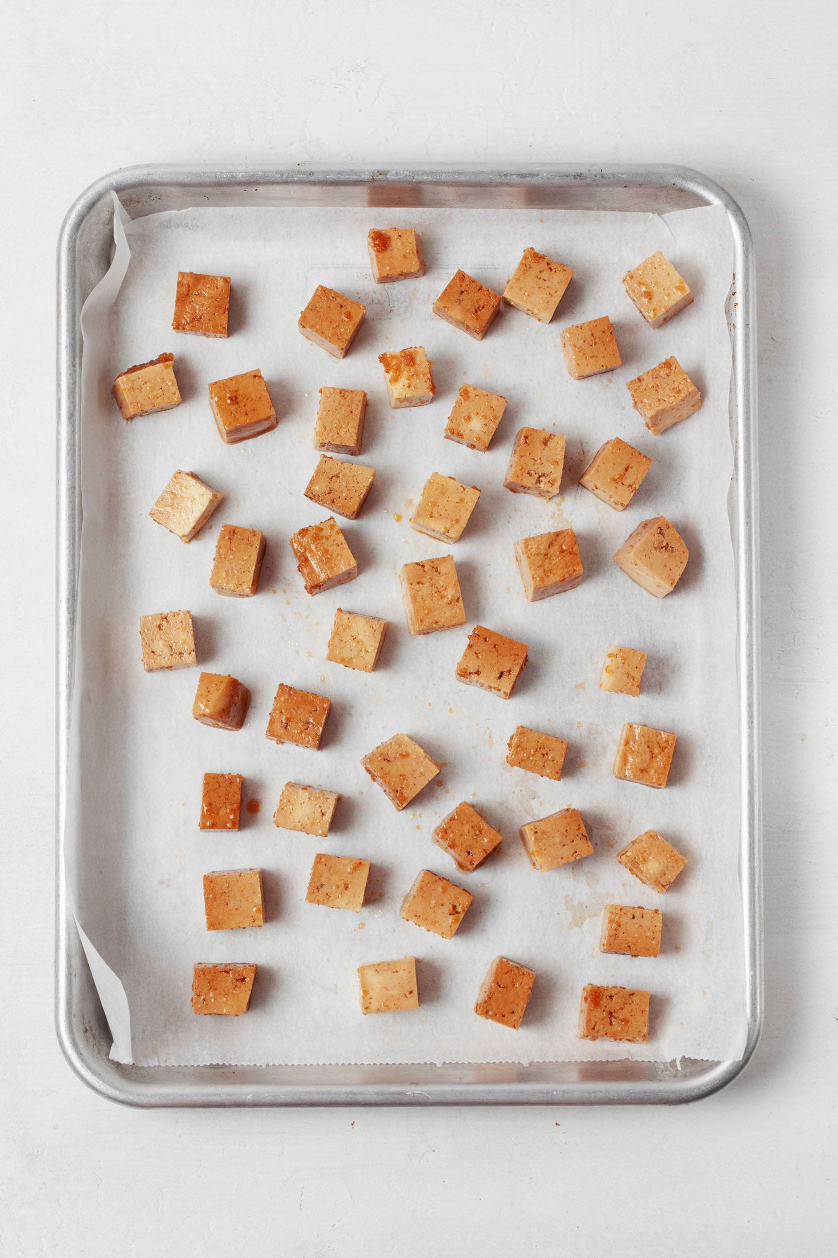 Baked Teriyaki Tofu Cubes | The Full Helping