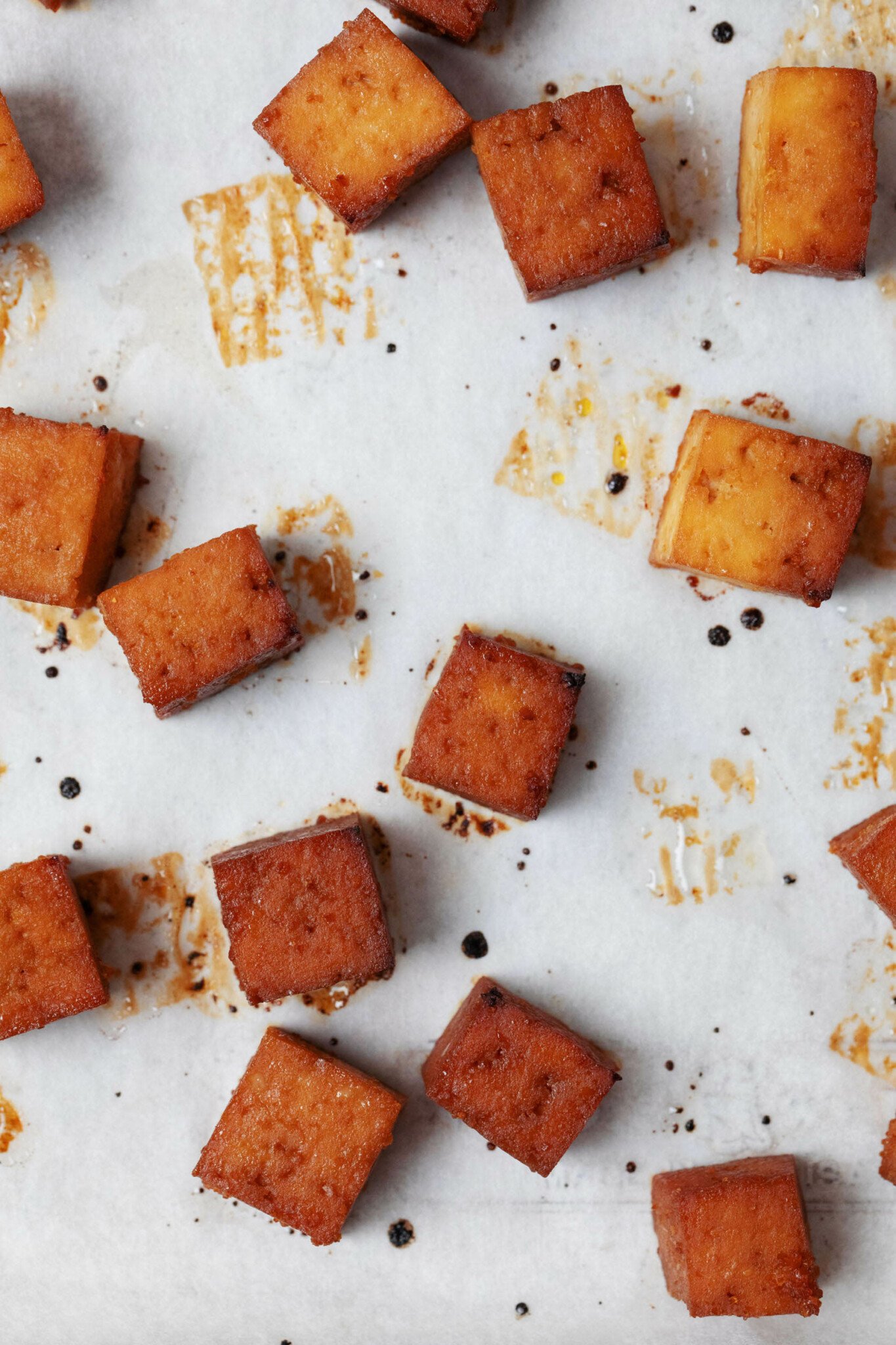 Baked Teriyaki Tofu Cubes | The Full Helping