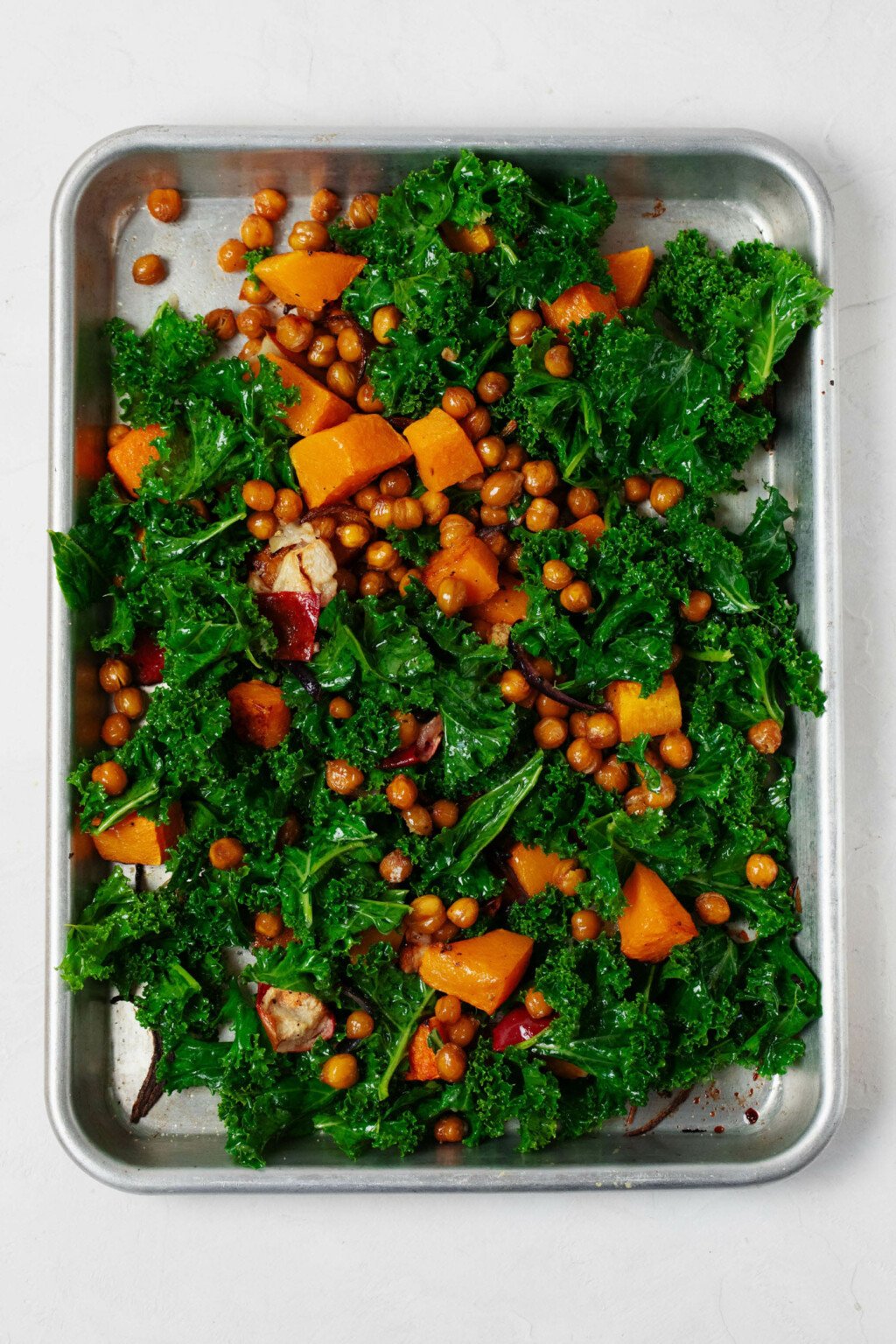 Sheet Pan Butternut Squash Salad with Kale