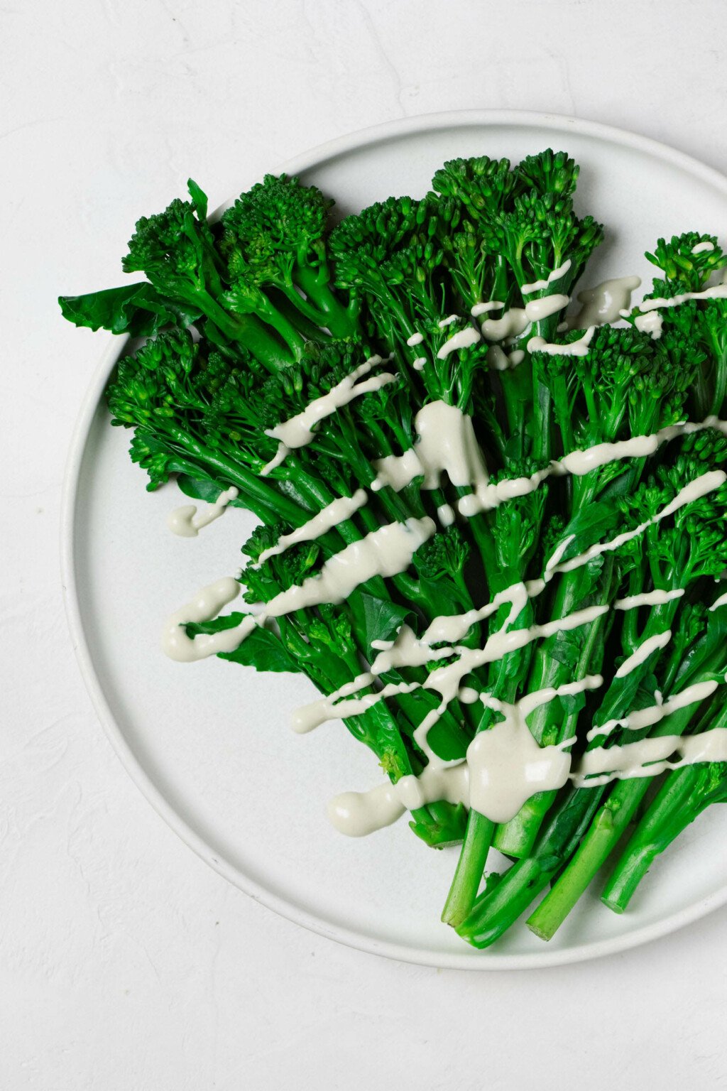Simple Steamed Broccolini with Tahini Dressing The Full Helping