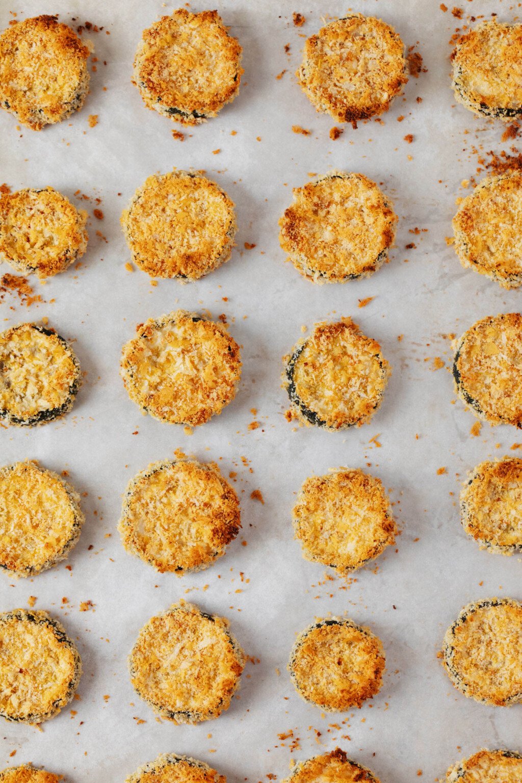 Round-shaped vegan zucchini
